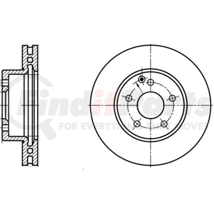 428155 by ATE BRAKE PRODUCTS - ATE Original Front Disc Brake Rotor 428155 for Mercedes Benz