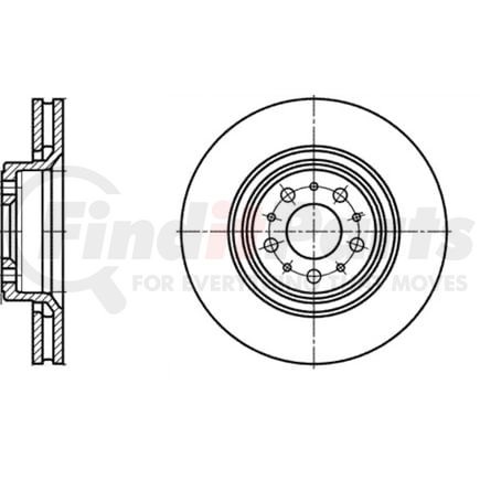 428184 by ATE BRAKE PRODUCTS - ATE Original Front Disc Brake Rotor 428184 for Volvo