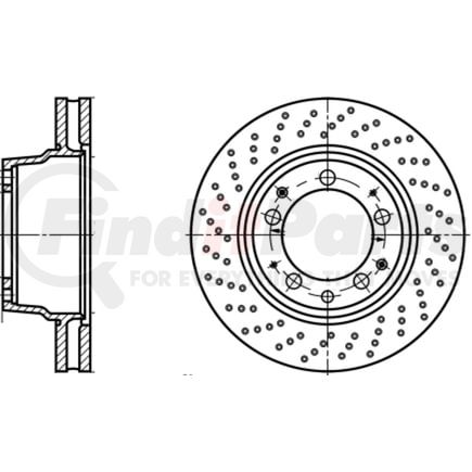 ATE Brake Products 428171 Disc Brake Rotor ATE Original Rear Left Disc Brake Rotor 428171 for Porsche