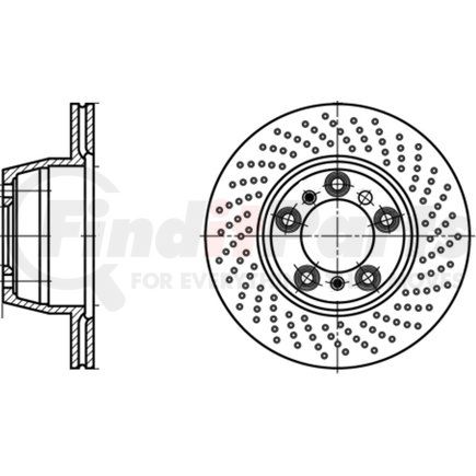 428196 by ATE BRAKE PRODUCTS - ATE Original Rear Right Disc Brake Rotor 428196 for Porsche