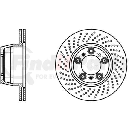 428197 by ATE BRAKE PRODUCTS - ATE Original Rear Left Disc Brake Rotor 428197 for Porsche