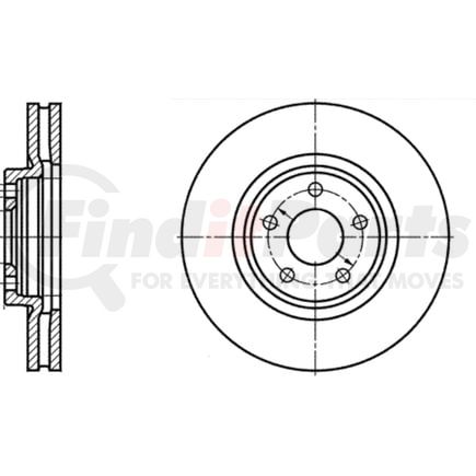 428242 by ATE BRAKE PRODUCTS - ATE Original Front Disc Brake Rotor 428242 for Nissan