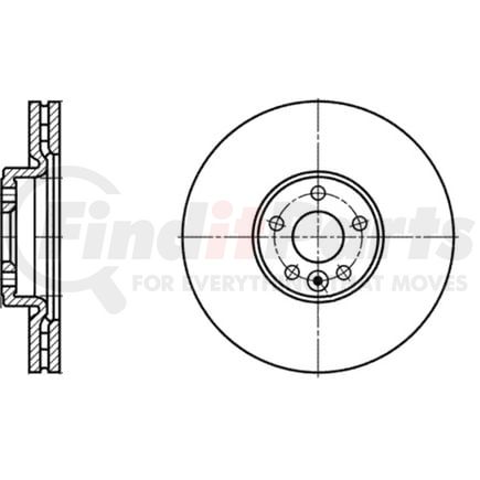 428210 by ATE BRAKE PRODUCTS - ATE Original Front Disc Brake Rotor 428210 for Volvo