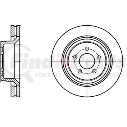 ATE Brake Products 428259 Disc Brake Rotor ATE Original Rear Disc Brake Rotor 428259 for Dodge, Jeep