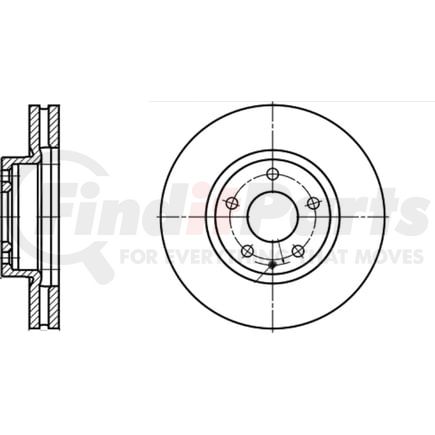 428279 by ATE BRAKE PRODUCTS - ATE Original Front Disc Brake Rotor 428279 for Mazda