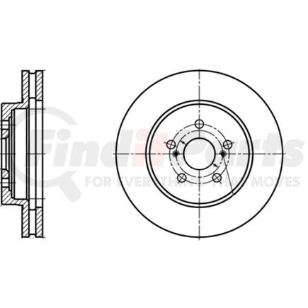 428753 by ATE BRAKE PRODUCTS - ATE Original Front  Disc Brake Rotor 428753 for Lexus, Toyota
