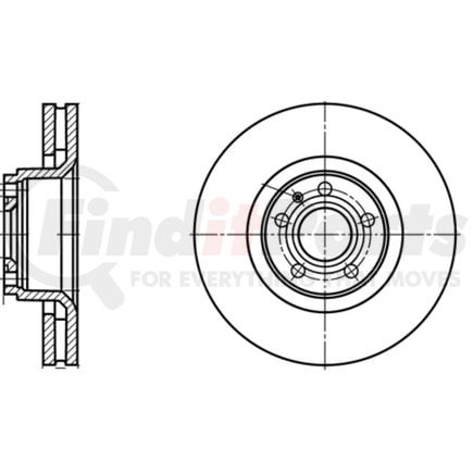 430175 by ATE BRAKE PRODUCTS - ATE Original Front Disc Brake Rotor 430175 for Audi