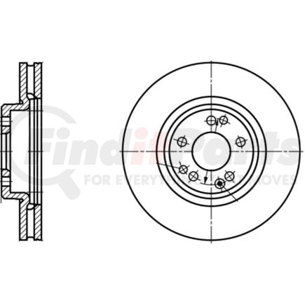 430122 by ATE BRAKE PRODUCTS - ATE Original Front Right Disc Brake Rotor 430122 for Mercedes Benz