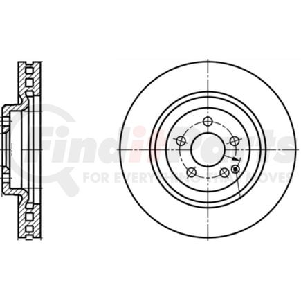 430171 by ATE BRAKE PRODUCTS - ATE Original Front Disc Brake Rotor 430171 for Mercedes Benz