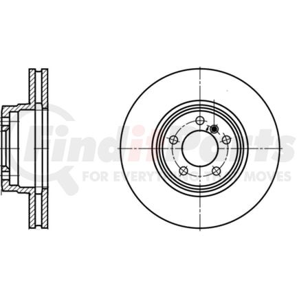 ATE Brake Products 430184 Disc Brake Rotor ATE Original Front Disc Brake Rotor 430184 for Land Rover