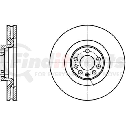 430189 by ATE BRAKE PRODUCTS - ATE Original Front Disc Brake Rotor 430189 for Saab