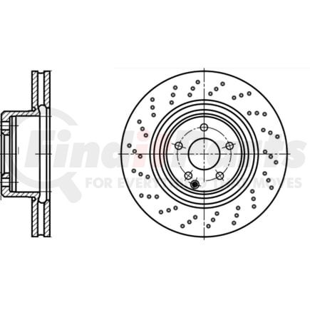 430180 by ATE BRAKE PRODUCTS - ATE Original Front  Disc Brake Rotor 430180 for Mercedes Benz