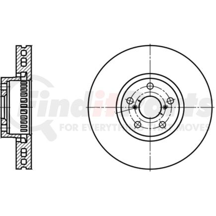 430201 by ATE BRAKE PRODUCTS - ATE Original Front Left Disc Brake Rotor 430201 for Lexus