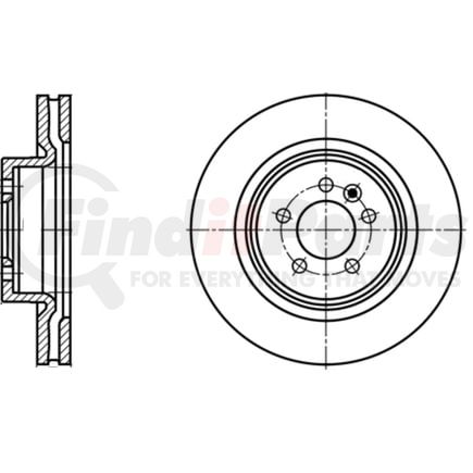 ATE Brake Products 430195 Disc Brake Rotor ATE Original Front Disc Brake Rotor 430195 for Land Rover