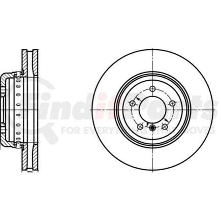 430216 by ATE BRAKE PRODUCTS - ATE Original Front Disc Brake Rotor 430216 for BMW