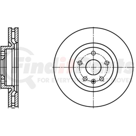 430208 by ATE BRAKE PRODUCTS - ATE Original Front Disc Brake Rotor 430208 for Saab