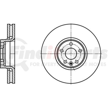 430212 by ATE BRAKE PRODUCTS - ATE Original Front Disc Brake Rotor 430212 for Volvo
