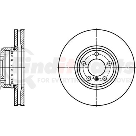 430233 by ATE BRAKE PRODUCTS - ATE Original Front  Disc Brake Rotor 430233 for BMW