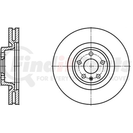430222 by ATE BRAKE PRODUCTS - ATE Original Front Disc Brake Rotor 430222 for Audi, Porsche