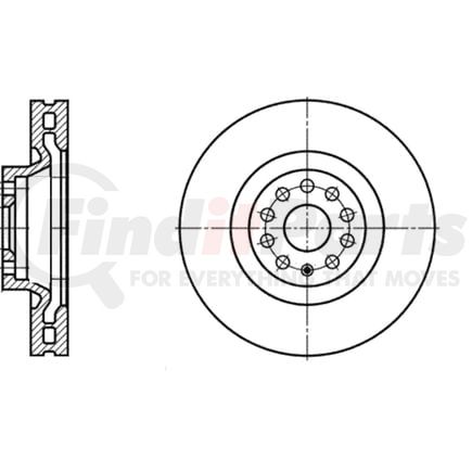 430225 by ATE BRAKE PRODUCTS - ATE Original Front  Disc Brake Rotor 430225 for Audi, Volkswagen