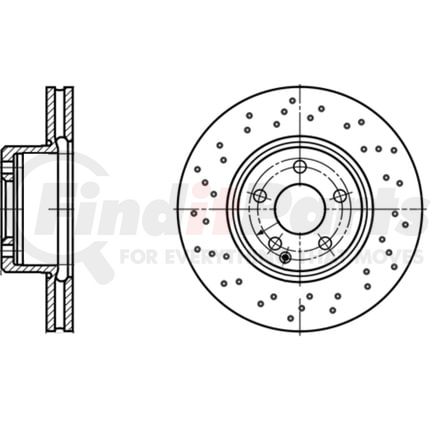 432100 by ATE BRAKE PRODUCTS - ATE Original Front Disc Brake Rotor 432100 for Mercedes Benz