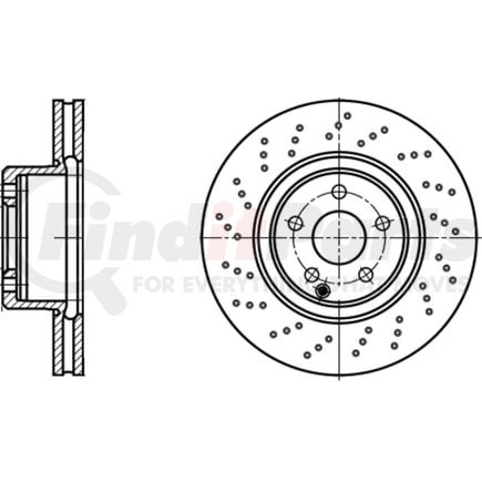 ATE Brake Products 432115 Disc Brake Rotor ATE Original Front Disc Brake Rotor 432115 for Mercedes Benz