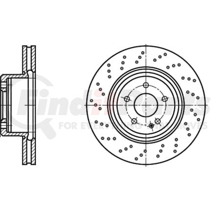 432147 by ATE BRAKE PRODUCTS - ATE Original Front Disc Brake Rotor 432147 for Mercedes Benz