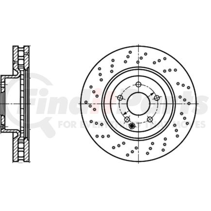 432137 by ATE BRAKE PRODUCTS - ATE Original Front Disc Brake Rotor 432137 for Mercedes Benz