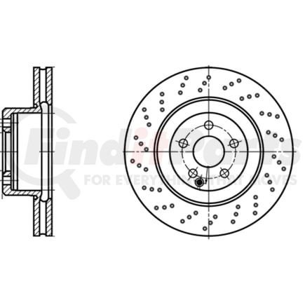 432138 by ATE BRAKE PRODUCTS - ATE Original Front Disc Brake Rotor 432138 for Mercedes Benz