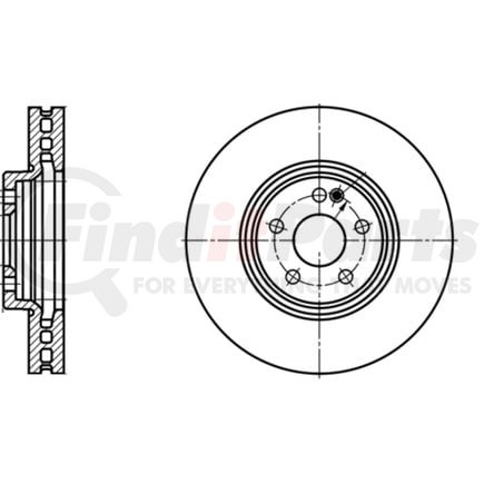 432159 by ATE BRAKE PRODUCTS - ATE Original Front Disc Brake Rotor 432159 for Chrysler, Mercedes Benz