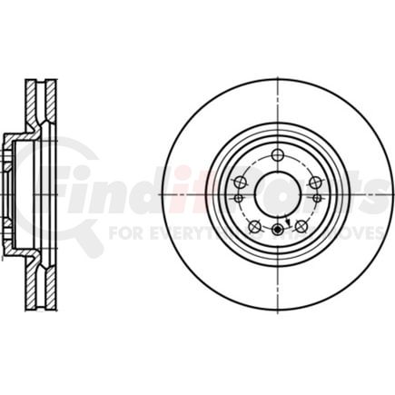 432178 by ATE BRAKE PRODUCTS - ATE Original Front Disc Brake Rotor 432178 for Mercedes Benz