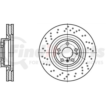 432179 by ATE BRAKE PRODUCTS - ATE Original Front Disc Brake Rotor 432179 for Mercedes Benz