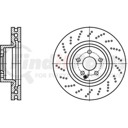 432168 by ATE BRAKE PRODUCTS - ATE Original Front Disc Brake Rotor 432168 for Mercedes Benz