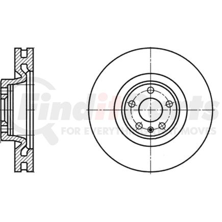 434103 by ATE BRAKE PRODUCTS - ATE Original Front Disc Brake Rotor 434103 for Audi