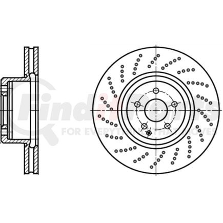 436108 by ATE BRAKE PRODUCTS - ATE Original Front Disc Brake Rotor 436108 for Mercedes Benz