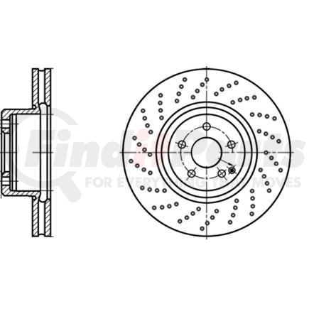 436102 by ATE BRAKE PRODUCTS - ATE Original Front Disc Brake Rotor 436102 for Mercedes Benz