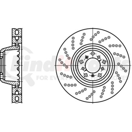 436117 by ATE BRAKE PRODUCTS - ATE Original Front Left Disc Brake Rotor 436117 for BMW