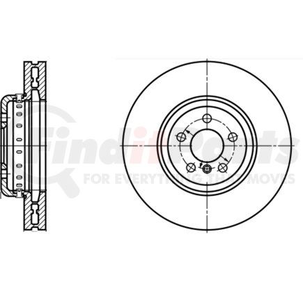 436118 by ATE BRAKE PRODUCTS - ATE Original Front Right Disc Brake Rotor 436118 for BMW