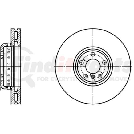436121 by ATE BRAKE PRODUCTS - ATE Original Front Left Disc Brake Rotor 436121 for BMW