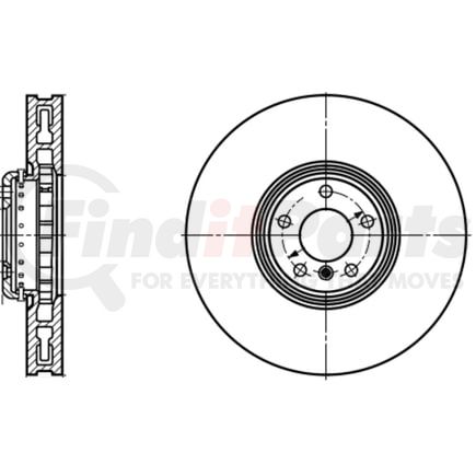ATE Brake Products 436112 Disc Brake Rotor ATE Original Front Right Disc Brake Rotor 436112 for BMW