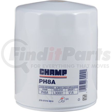 Champ Filters PH8A Engine Oil Filter FRAM, PH8A, Oil Filter