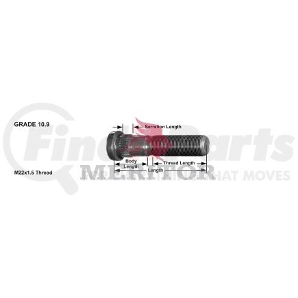 R005999 by MERITOR - STUD