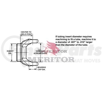 R10V5 by MERITOR - WELD YOKE