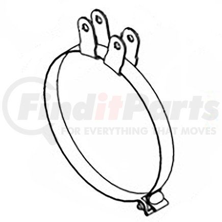 04-27723-000 by FREIGHTLINER - Diesel PartICUlate Filter (DPF) Clamp - Stainless Steel, 1.8 mm THK