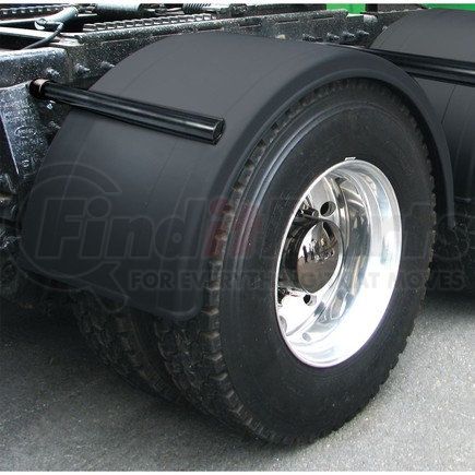 TRX-SPC19. by TRUX - 76" POLY SINGLE AXLE FENDER WITH BLACK TUBE MOUNT FENDER KIT (THREADED POST) - 1 AXLE