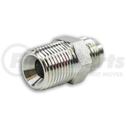 2404-08-08 by TOMPKINS - Hydraulic Fitting, 08MJ-08MP, 3/4-16 Male JIC x 1/2-14 Male NPT, Carbon Steel