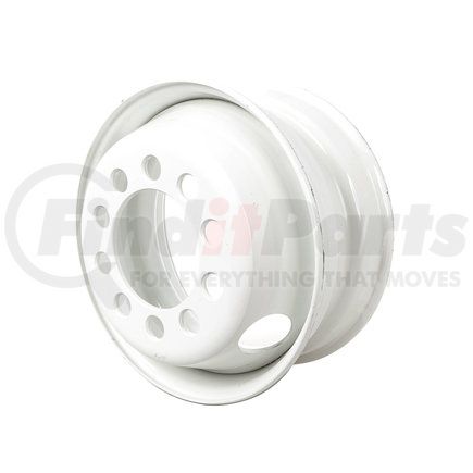 28112PKWHT21 by ACCURIDE - Steel Wheel - 17.5x6.75, 10-Hole, Stud-Piloted, Tubeless, White