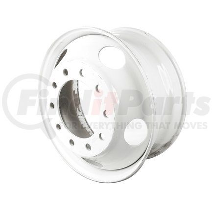 50487PKWHT21 by ACCURIDE - Steel 22.5” x 8.25” Wheel - 5 Hand Holes - Powder Topcoat Coating Finish - White