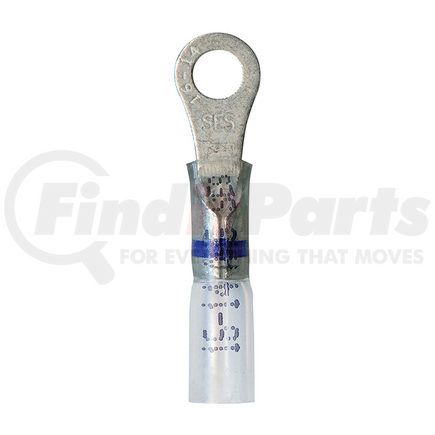 1-1623 by PHILLIPS INDUSTRIES - Ring Terminal - Clear-Vu, 16-14 Ga., #10 Stud, Blue Stripe, Polybag