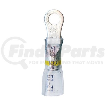 1-1633 by PHILLIPS INDUSTRIES - Ring Terminal - Clear-Vu, 12-10 Ga., #10 Stud, Yellow Stripe, Polybag